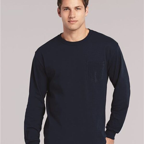 Gildan - Ultra Cotton® Long Sleeve Pocket T-Shirt Thumbnail
