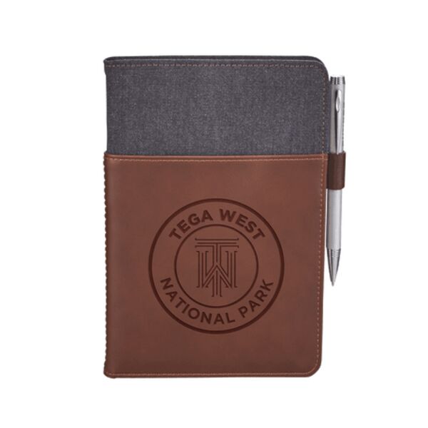 Alternative® Canvas Leather Wrap Bound Notebook Thumbnail